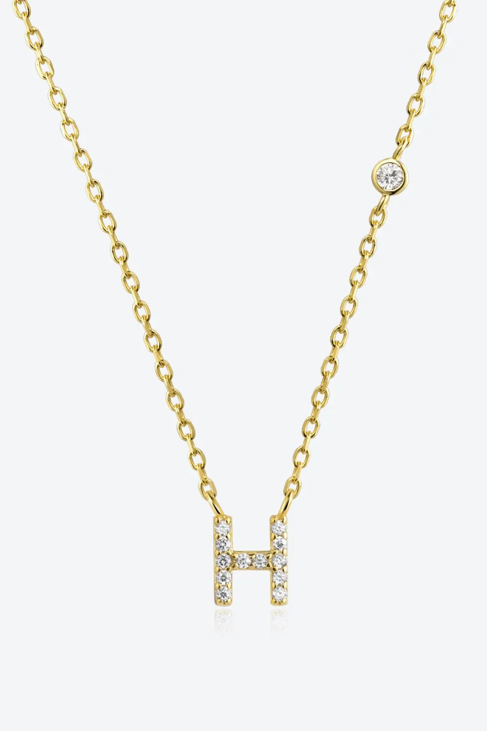 G To K Zircon 925 Sterling Silver Necklace H Gold One Size Necklaces - Tophatter Daily Deals