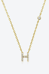 G To K Zircon 925 Sterling Silver Necklace H Gold One Size Necklaces - Tophatter Daily Deals