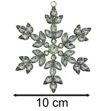 Silver Snowflake Christmas Tree Bauble | Snowflake Christmas Tree Ornament 10cm Baubles - Tophatter Daily Deals