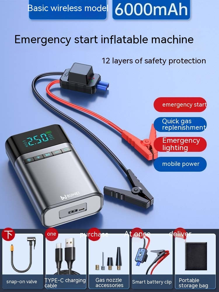 Automobile Emergency Start Power Source All-in-one Machine With Electric Treasure 0 - Tophatter Daily Deals
