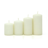 Set of 4 Unscented Ivory Pillar Candles | Long-Burning Candles for Home & Events Candle - Tophatter Daily Deals