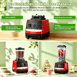 Professional Countertop Blender - 68 oz (2L) Jar Plus Grinder Cup, Variable Speed and Pulse, Red Kitchen Appliances - Tophatter Daily Deals