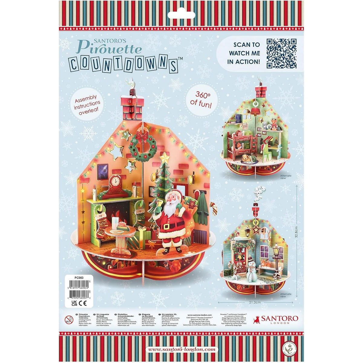 3D Deck the Halls Christmas Advent Calendar Pop-Up Pirouette Countdown Calendar Advent Calendar - Tophatter Daily Deals