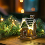 LED Gingerbread House Ornament | Light-Up Mini Christmas House Decoration 13cm LED Light - Tophatter Daily Deals