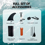Surfboard Set with Paddle Board and Accessories Paddleboards - Tophatter Daily Deals