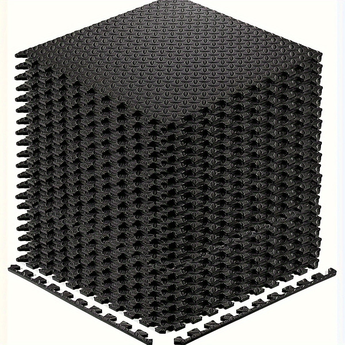 Interlocking Black EVA Fitness Mats Set (20pcs) Yoga & Pilates Mats - Tophatter Daily Deals