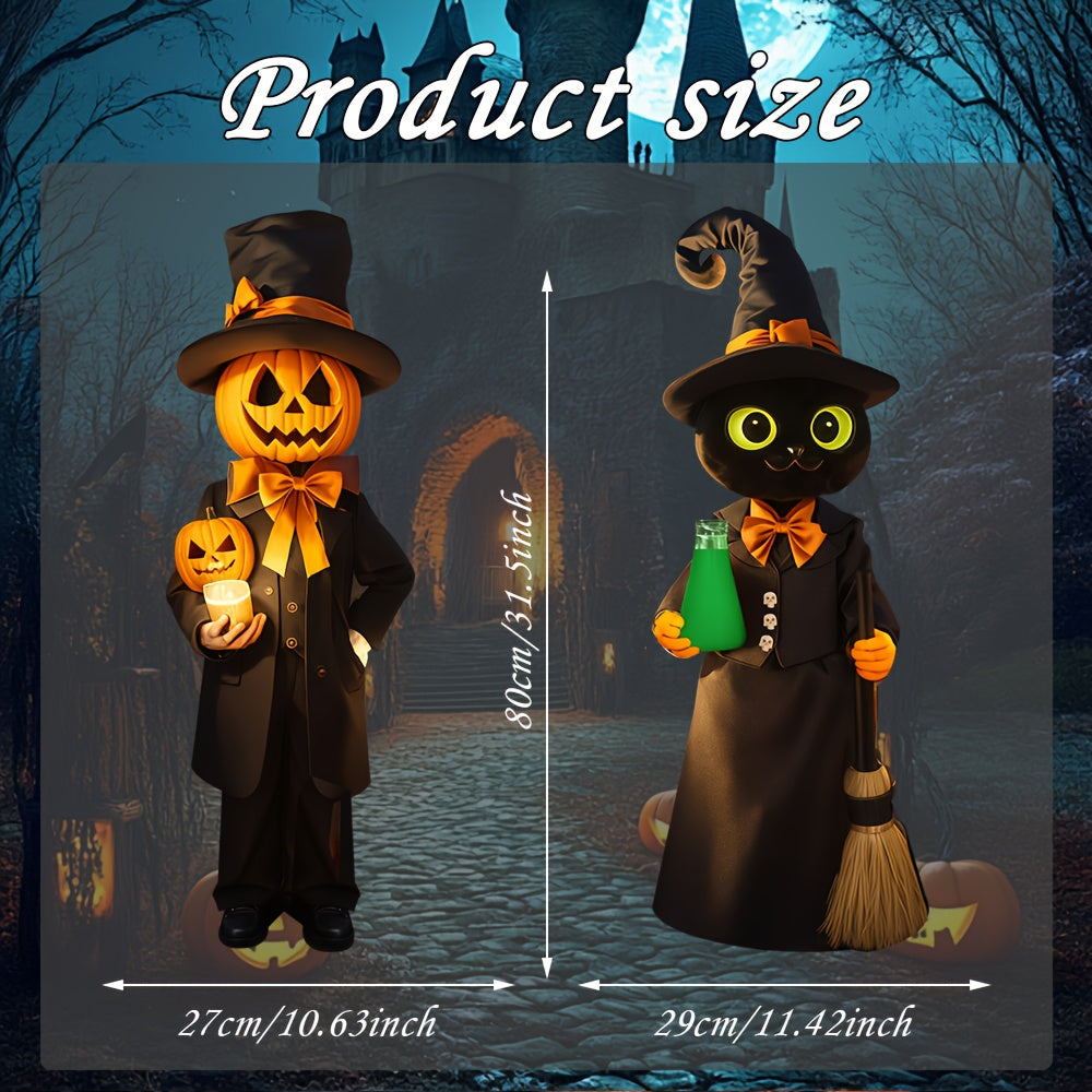 Halloween Cat Pumpkin Yard Lawn Ornaments Halloween - Tophatter Daily Deals