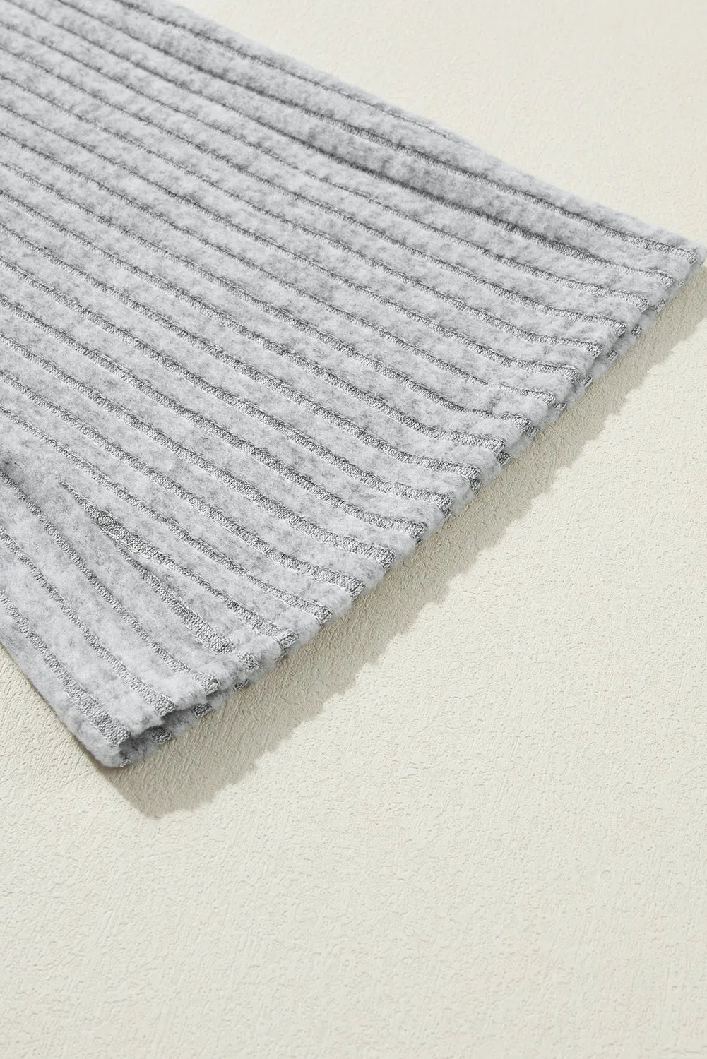 Light Grey Ribbed Knit V Neck Slouchy Two-piece Outfit Loungewear & Sleepwear/Loungewear - Tophatter Daily Deals