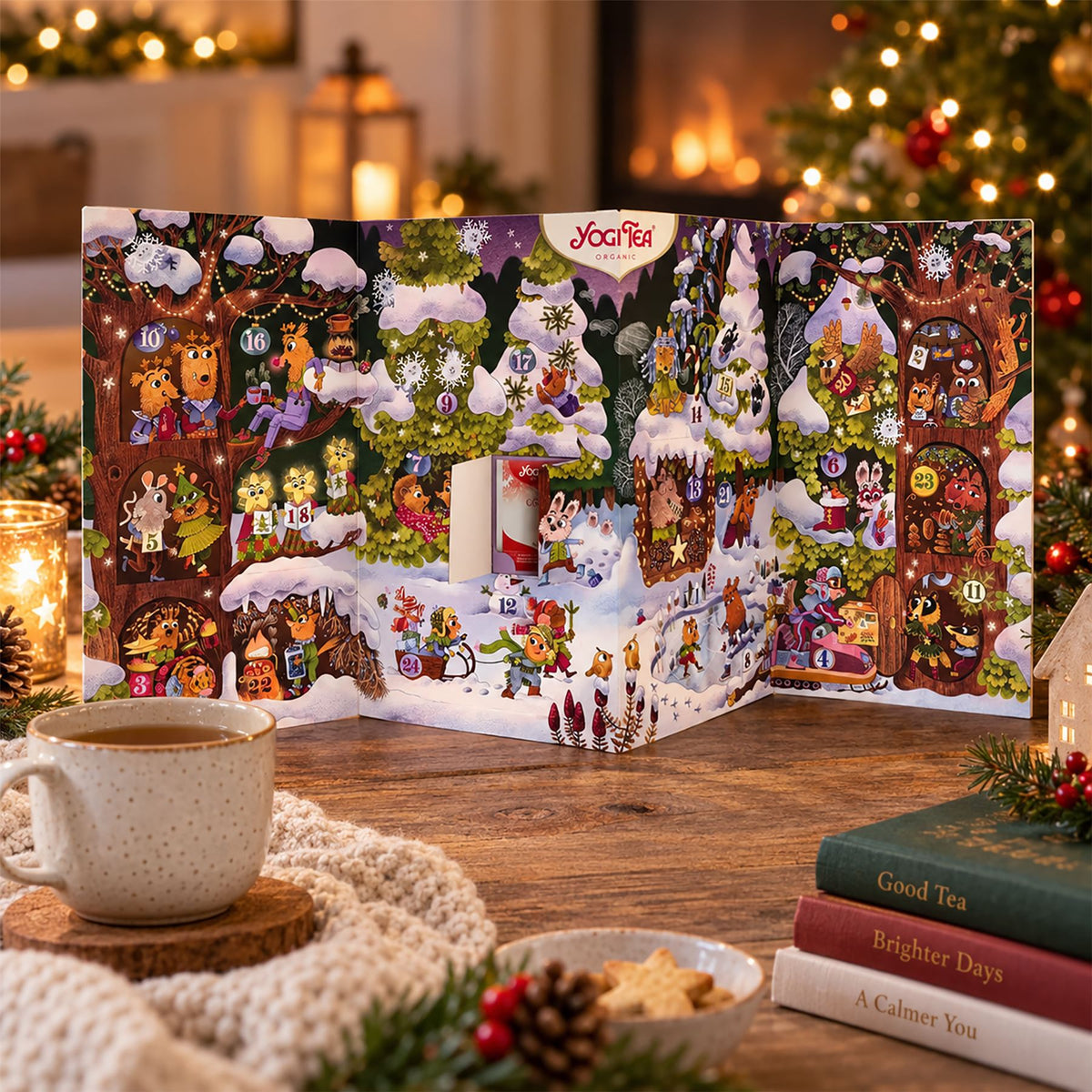 Yogi Tea Christmas Advent Calendar, 24 Tea Varieties & Hanging Format Advent Calendar - Tophatter Daily Deals