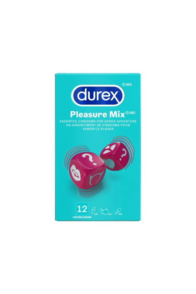 Durex - Pleasure Mix - Sensations and Heightened Sensitivity Condoms - 12 Pack - Tophatter Daily Deals