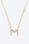 L To P Zircon 925 Sterling Silver Necklace M Gold One Size Necklaces - Tophatter Daily Deals