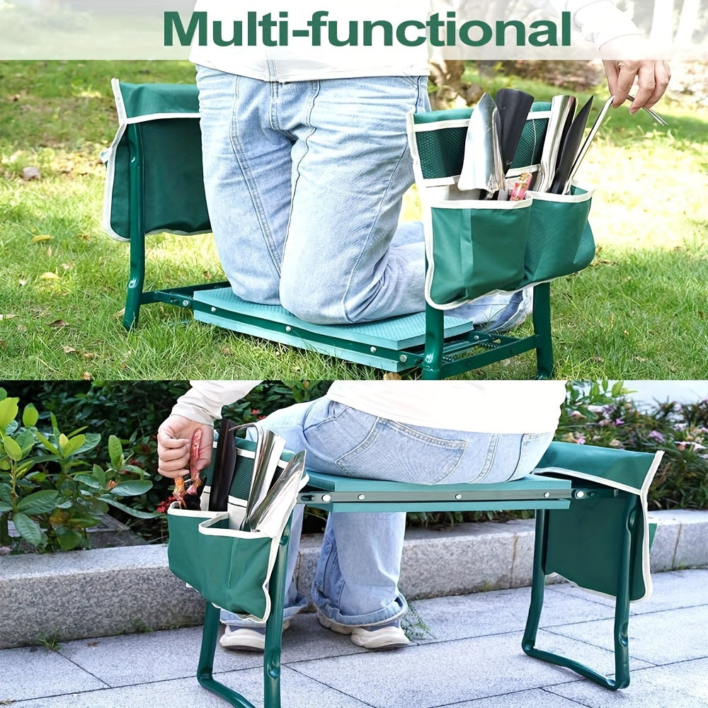 Garden Kneeling Chair with Cushion and Tool Bag Garden Arches, Trellises, Arbours & Pergolas - Tophatter Daily Deals