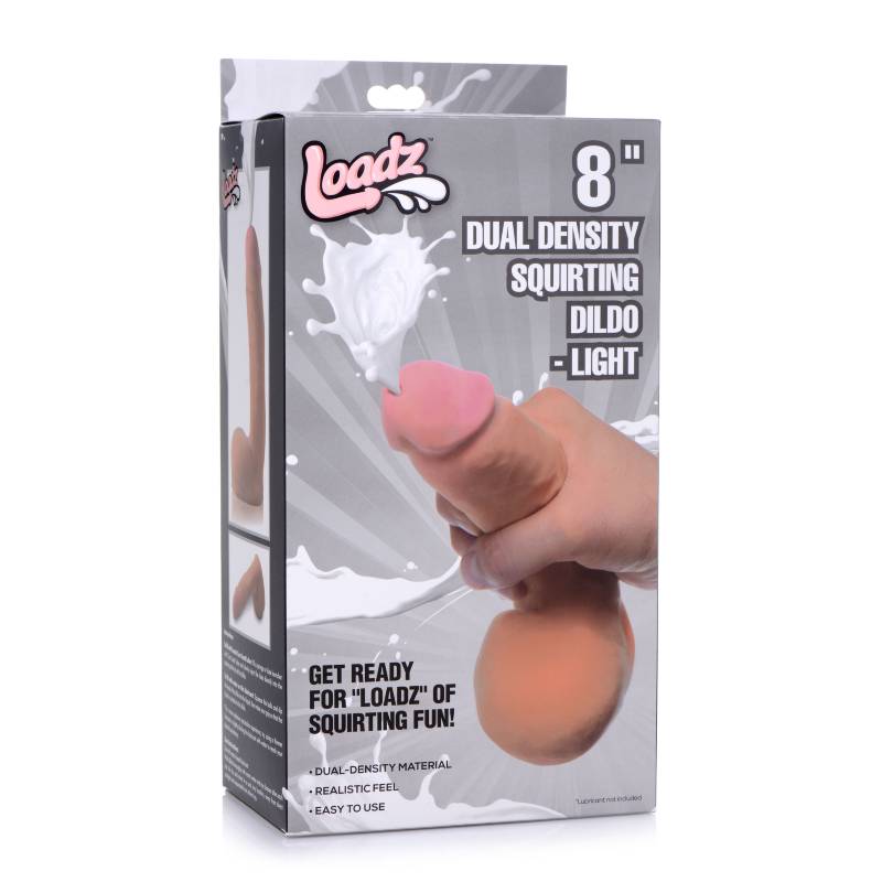 8in Dual Density Squirting Dildo w Balls Reservoir - Realistic Feel > Dildos > Squirting Dildos - Tophatter Daily Deals