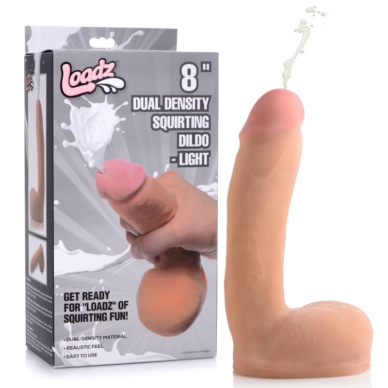 8in Dual Density Squirting Dildo w Balls Reservoir - Realistic Feel > Dildos > Squirting Dildos - Tophatter Daily Deals