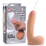 8in Dual Density Squirting Dildo w Balls Reservoir - Realistic Feel > Dildos > Squirting Dildos - Tophatter Daily Deals