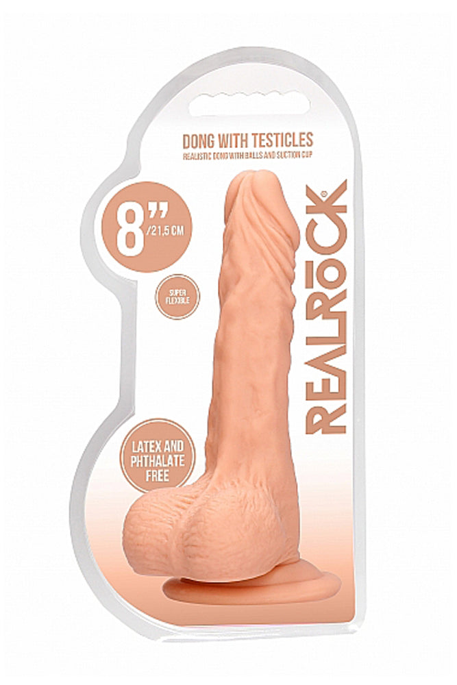 Shots Toys - RealRock Skin - Realistic Dildo With Balls - 8 Inches Sex Toy - Tophatter Daily Deals