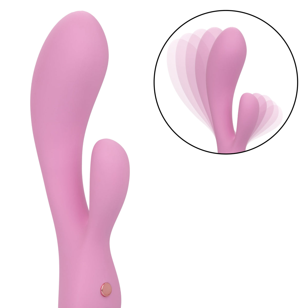 Contour Zoie Pink Flexible Dual Massager with 10 Vibration Functions and Silicone Design > Vibrators > Ladies > Rabbit - Tophatter Daily Deals
