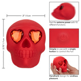 Naughty Bits Bone Head Handheld Massager Red Silicone with 10 Vibration Functions Waterproof Rechargeable > Vibrators > Standard Vibrators - Tophatter Daily Deals