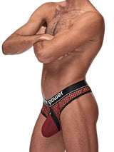 Male Power Burgundy Cock Pit Net Mesh Cock Ring Thong S/M > Clothes > Mens Thongs - Tophatter Daily Deals
