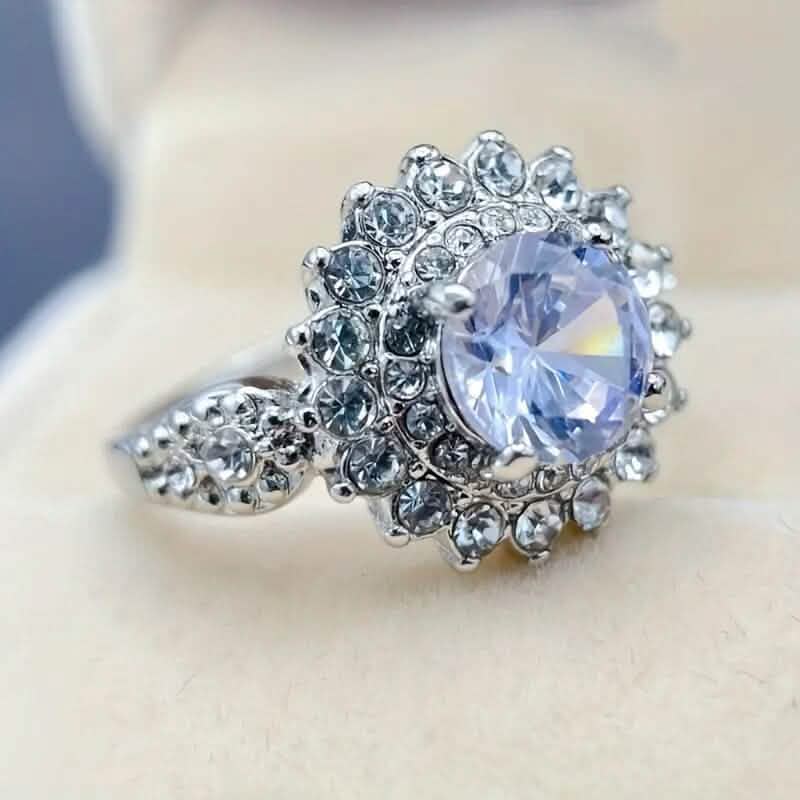 8mm Zirconia Zinc Alloy Ring Rings - Tophatter Daily Deals