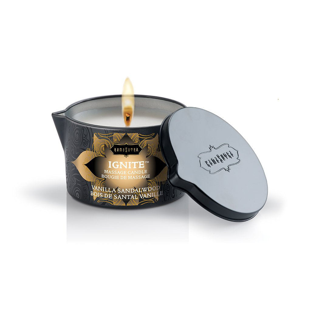 Ignite Vanilla Sandalwood Massage Candle with Coconut Oil 6 Oz > Candles > Massage - Tophatter Daily Deals