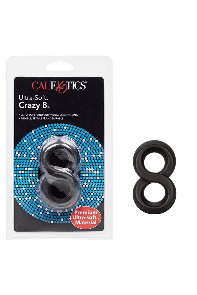 Cal Exotics - Ultra Soft Crazy 8 Cock Ring - Black Sex Toy - Tophatter Daily Deals
