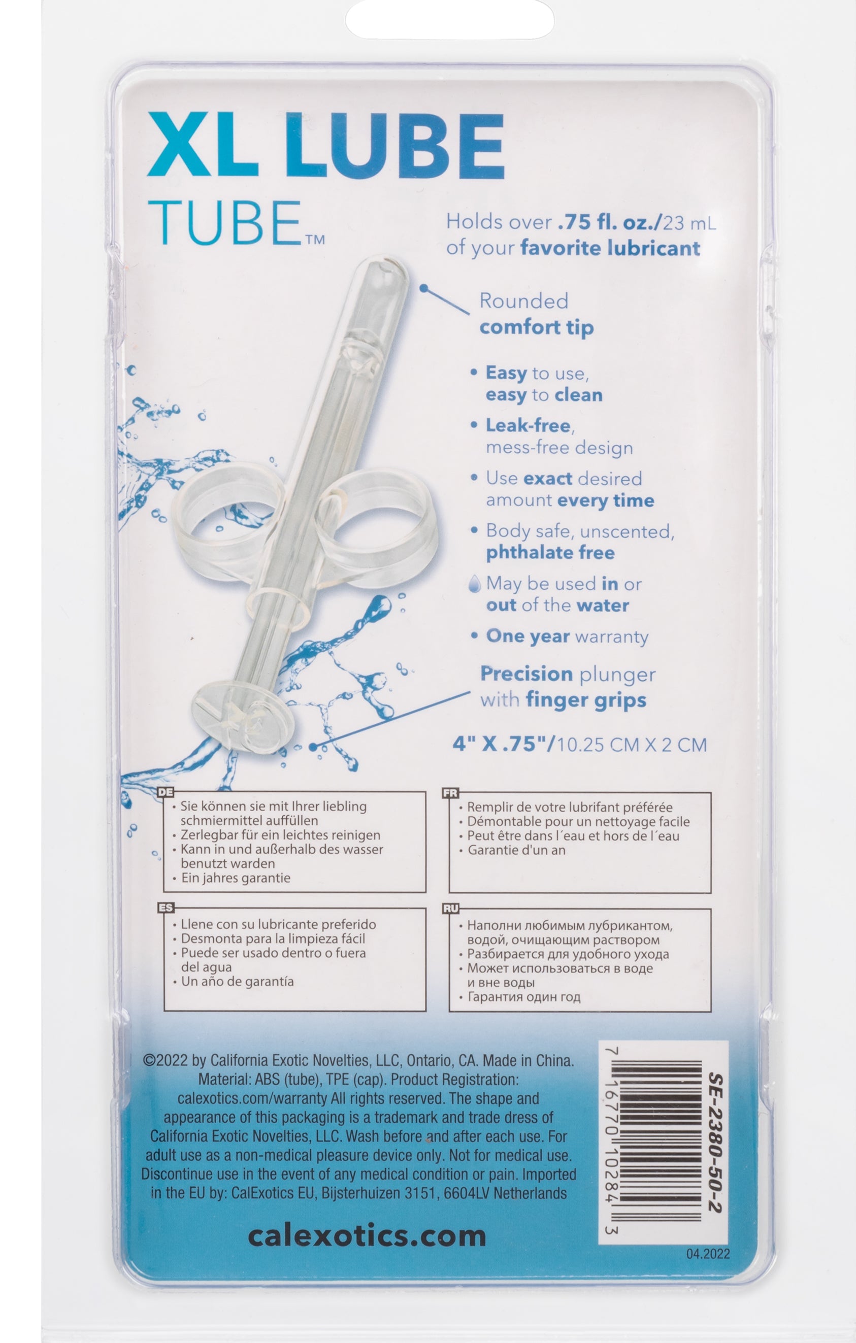 XL Lube Tube Clear Reusable Lubricant Dispensing Tube > Lube > Applicators - Tophatter Daily Deals