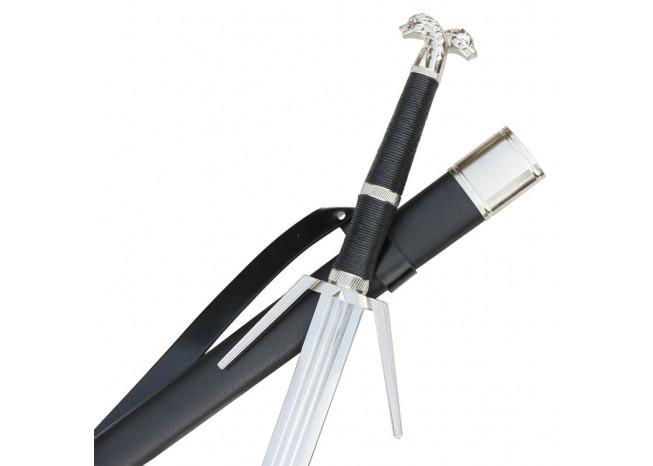 Witcher - Rivian Warrior Silver White Wolf Sword swords - Tophatter Daily Deals