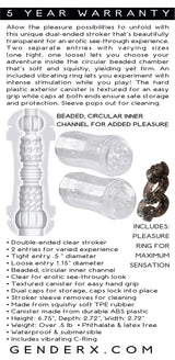 Gender X Double Fantasy – Dual-Ended Transparent Stroker > Sex Toys For Men > Masturbators Cup - Tophatter Daily Deals