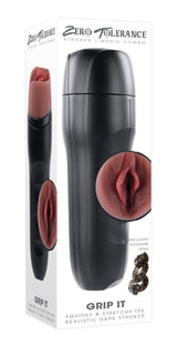 Zero Tolerance Grip It Dark – Soft Stretchy Canister Stroker > Sex Toys For Men > Masturbators Cup - Tophatter Daily Deals