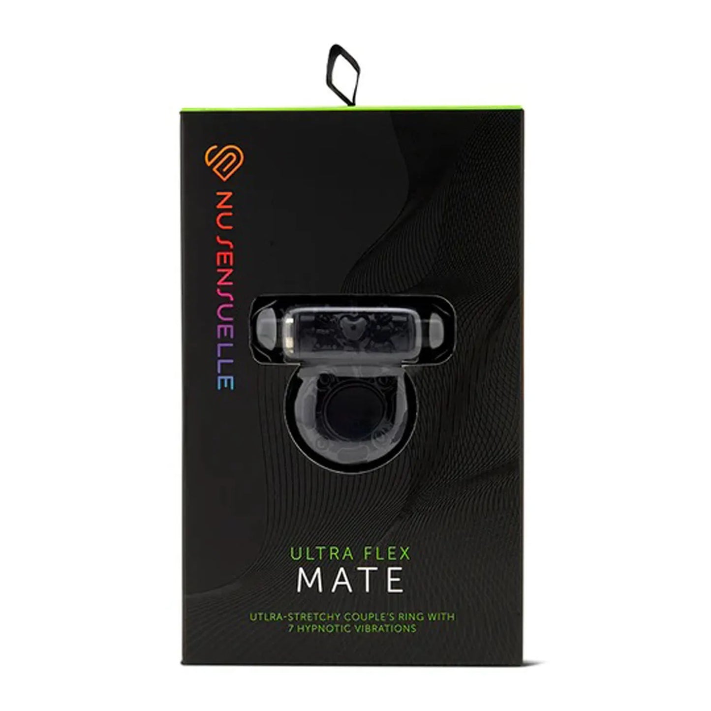 Nu Sensuelle Ultra Flex Mate (Black / Clear) – Couples Ring with Vibration > Cock Ring > Vibrating - Tophatter Daily Deals