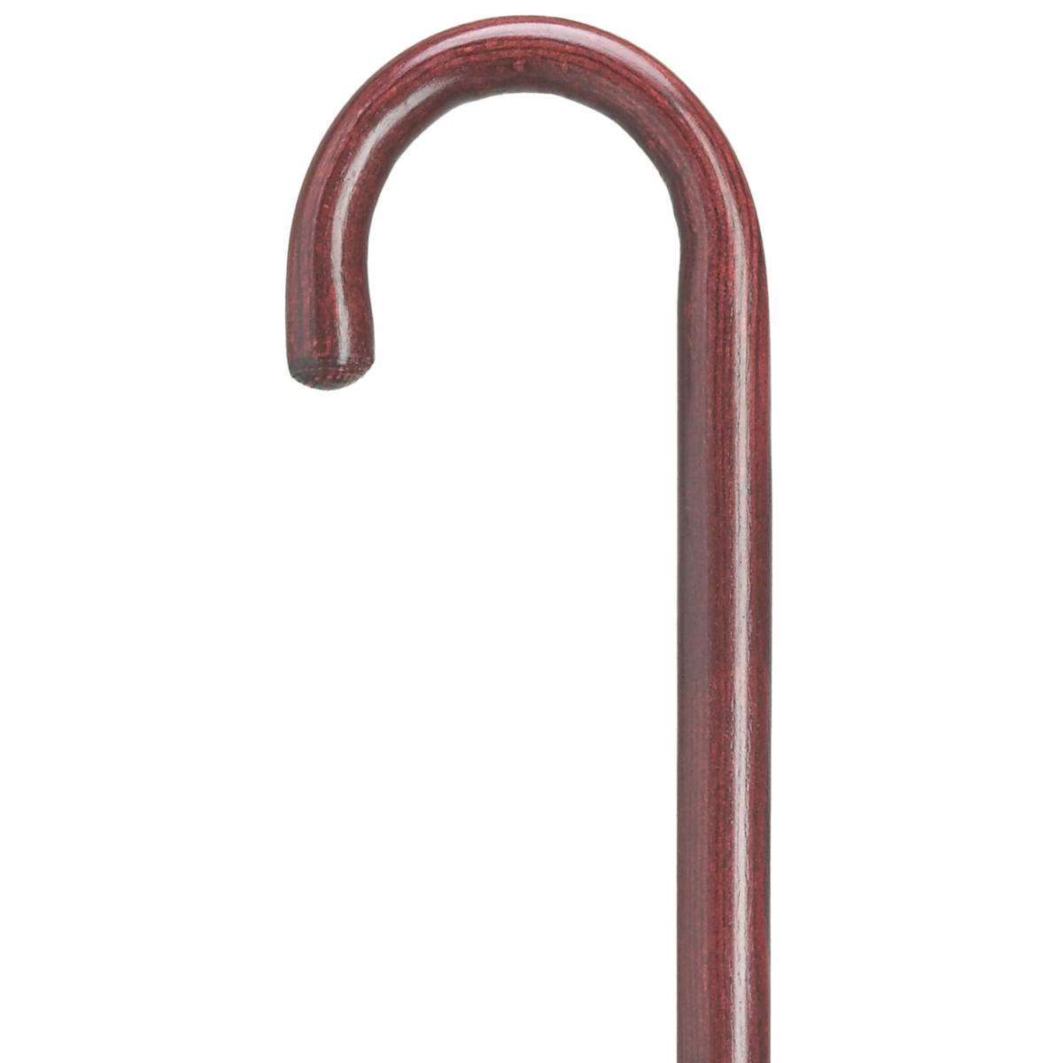 Classic Wooden Cane with Crook Handle - Sturdy Support, 36 Inch Shaft Mahogany - Tophatter Daily Deals