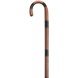 Elegant Ash Walking Cane with Walnut Finish - Supports 250 lbs - Tophatter Daily Deals