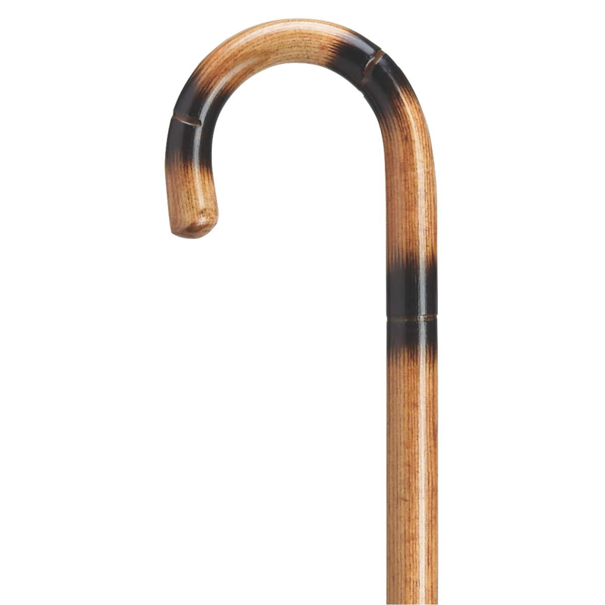Elegant Ash Walking Cane with Walnut Finish - Supports 250 lbs Stepped Applewood - Tophatter Daily Deals