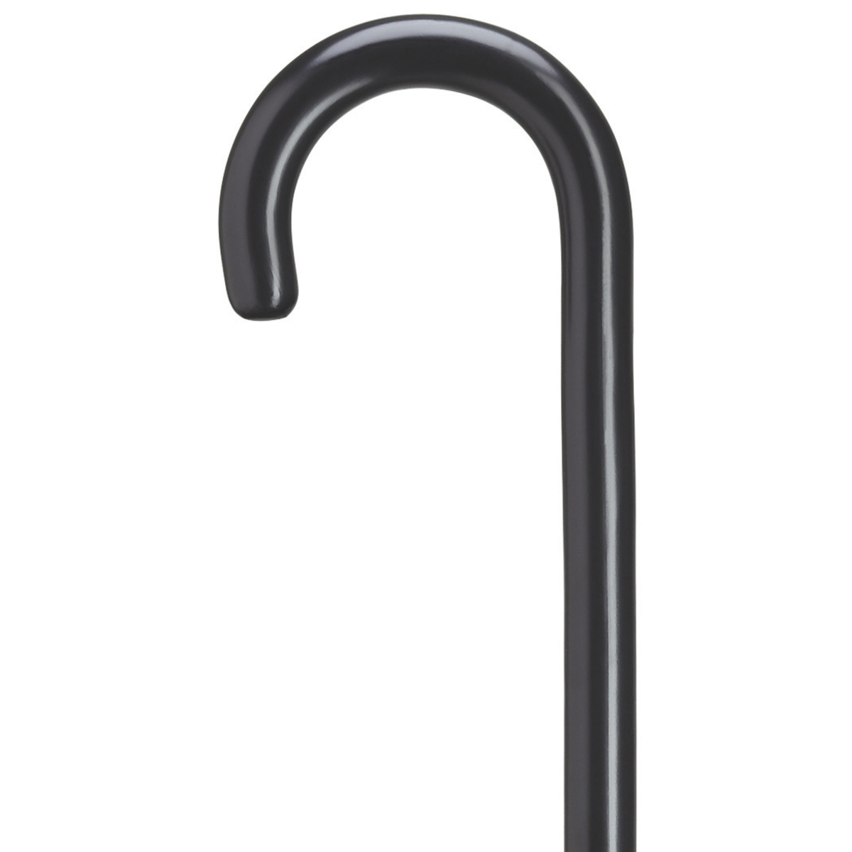 Ergonomic Black Ash Wood Cane - Durable USA Crafted Support Aid - Tophatter Daily Deals