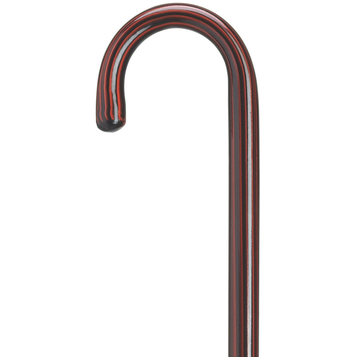Elegant Rosewood Crook Handle Cane - Premium Faux Finish, USA Made - Tophatter Daily Deals