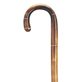 Extra Tall Chestnut Crook Handle Cane-Stepped & Scorched - Tophatter Daily Deals