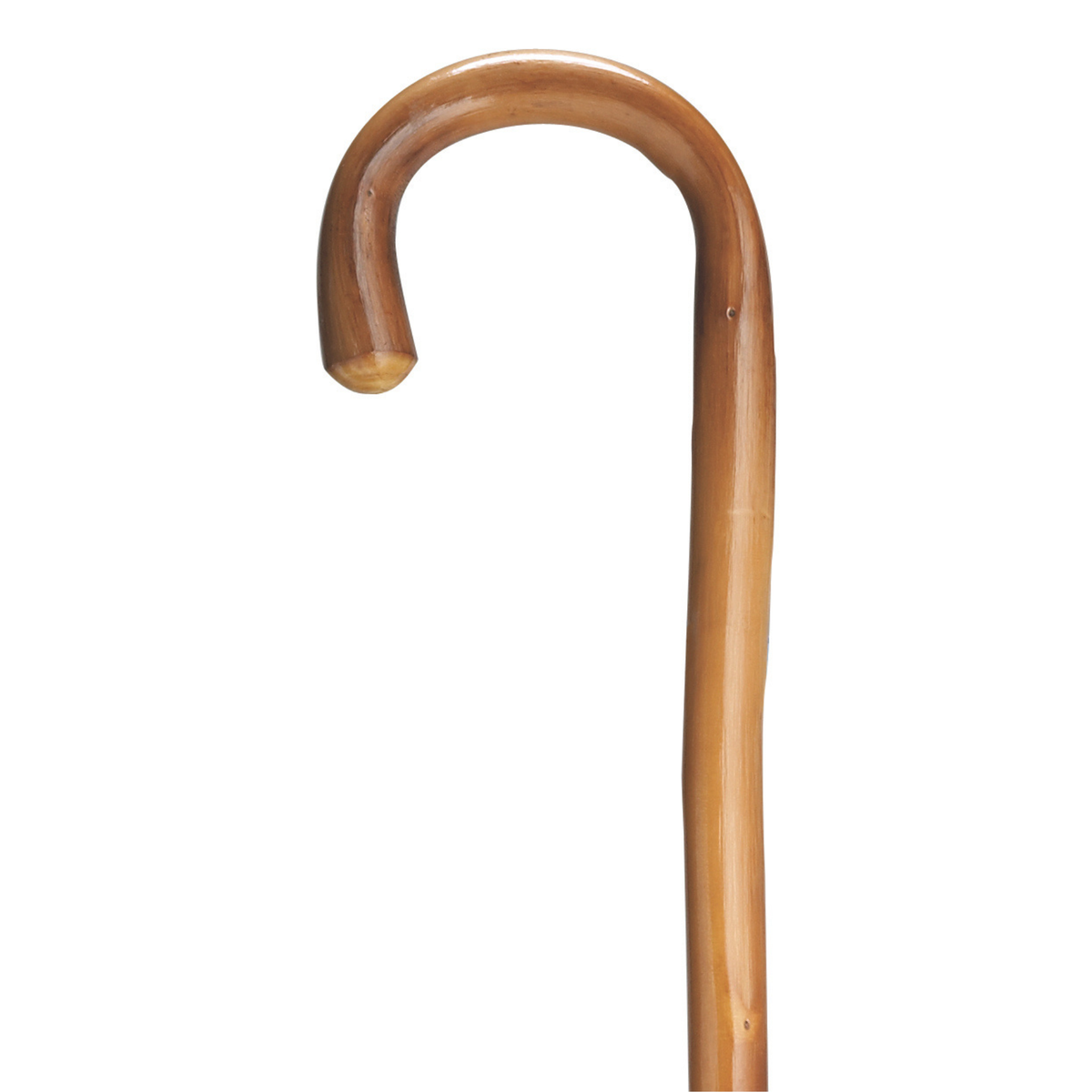 German Chestnut Crook Handle Walking Cane - 42 Shaft - Tophatter Daily Deals