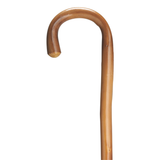 German Chestnut Crook Handle Walking Cane - 42 Shaft - Tophatter Daily Deals