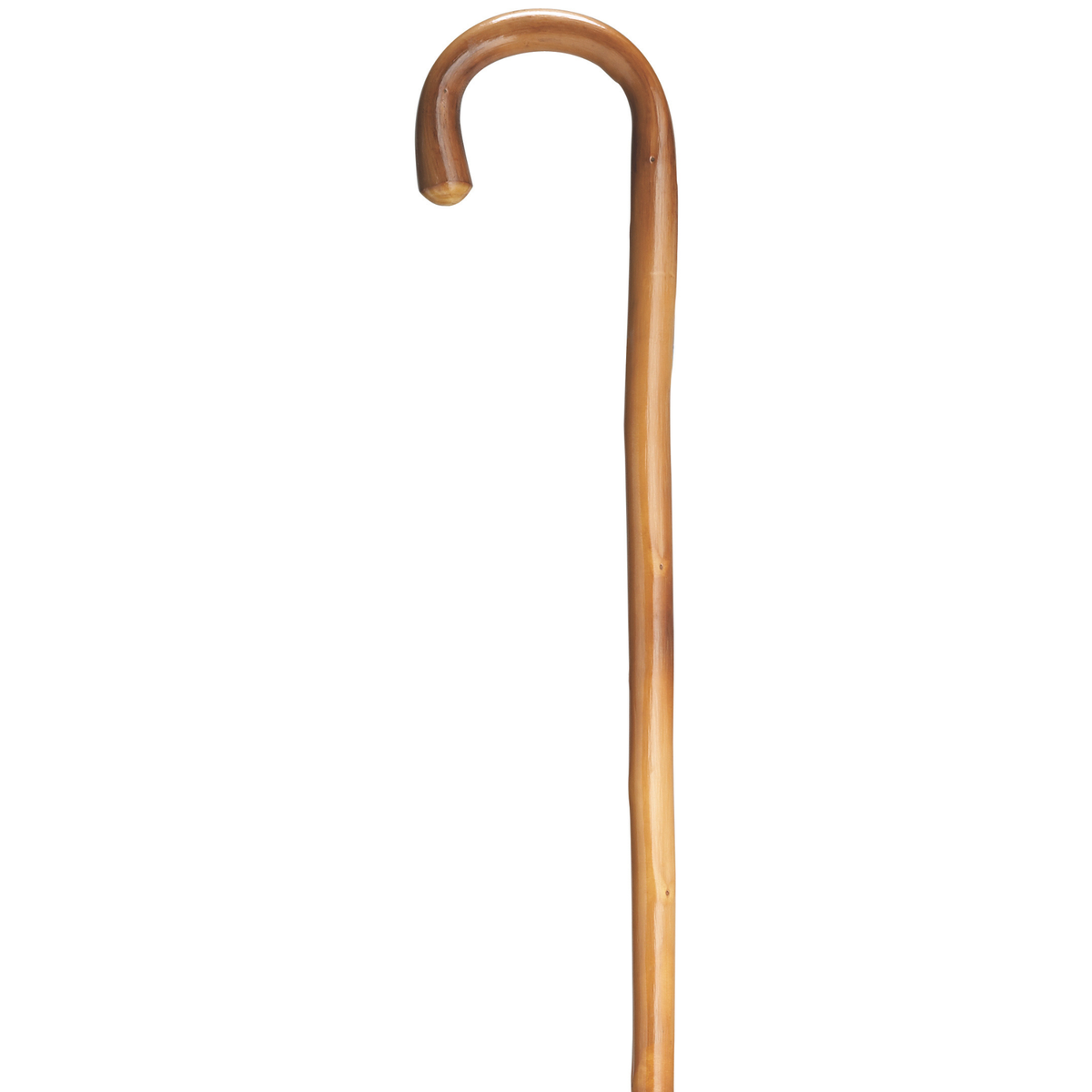 German Chestnut Crook Handle Walking Cane - 42 Shaft - Tophatter Daily Deals