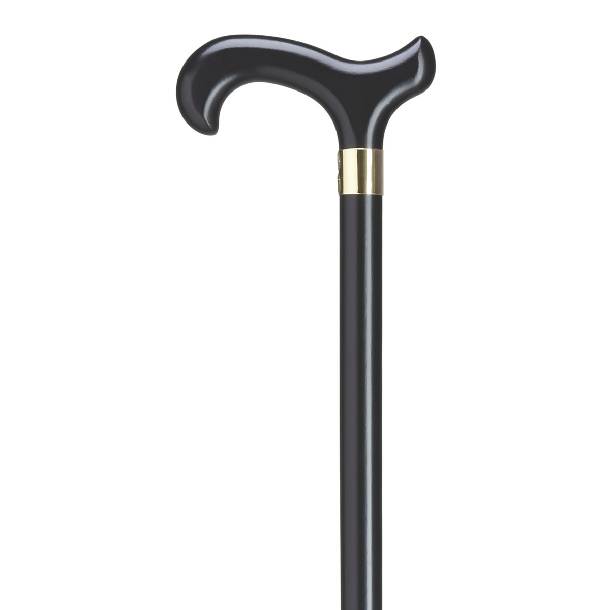 Extra Tall Derby Cane with Brass Band Black - Tophatter Daily Deals