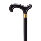 Ladies Classic Derby Walking Cane - Brass Band Black - Tophatter Daily Deals