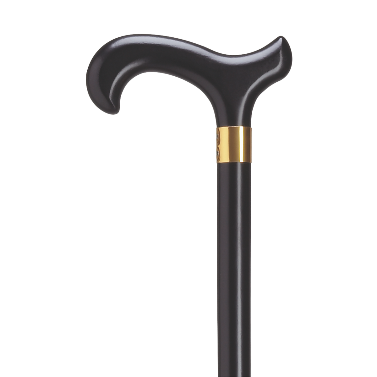 Men's Derby Cane with Brass Band Black - Tophatter Daily Deals