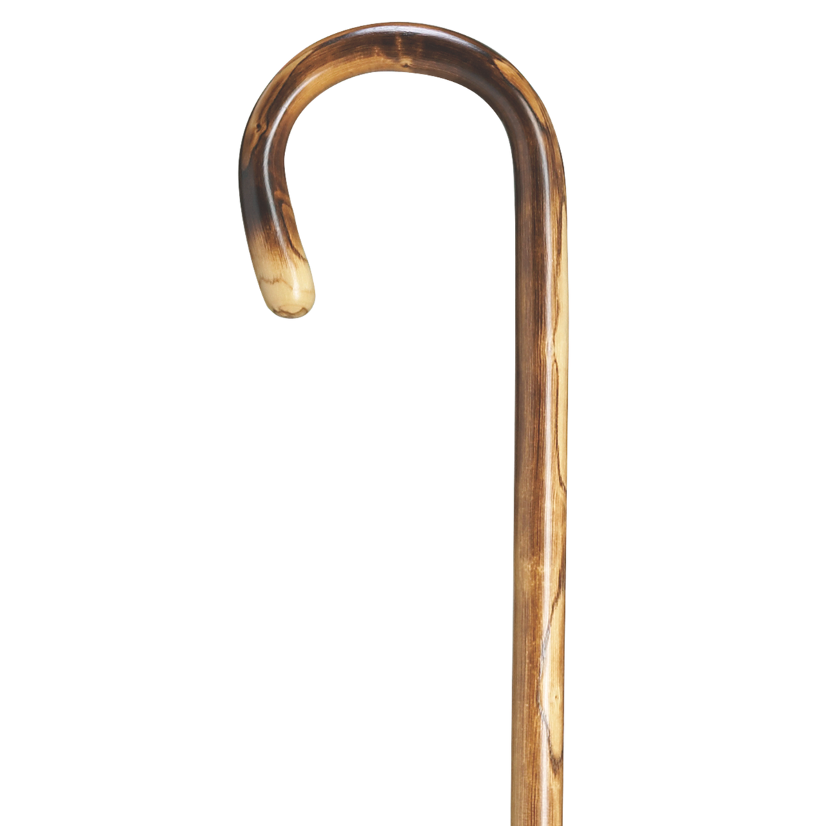 Petite Crook Chestnut Cane -Polished Scorched - Tophatter Daily Deals