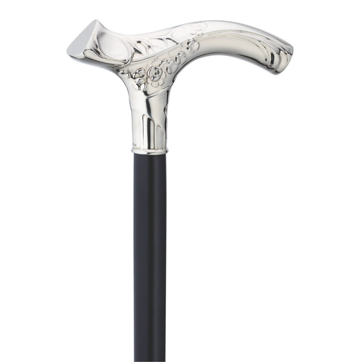 Silver Plated Feather Swirl Walking Cane - Tophatter Daily Deals