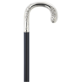 Horn of Plenty Alpacca Crook Cane with Inlay - 36 Black Maple - Tophatter Daily Deals