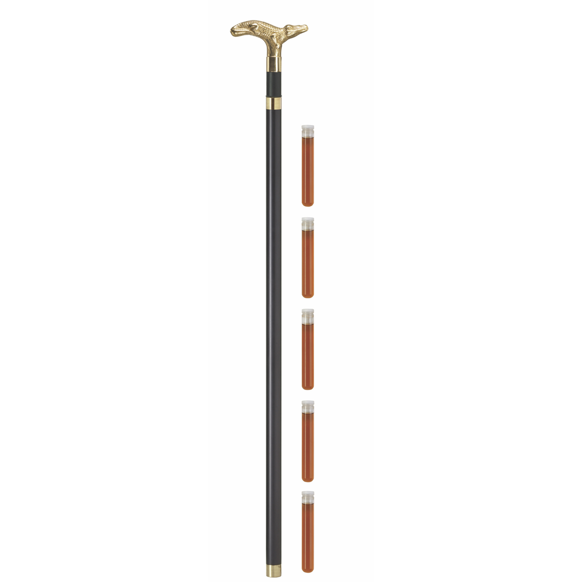 Straight Brandy Cane Alligator Handle - Tophatter Daily Deals
