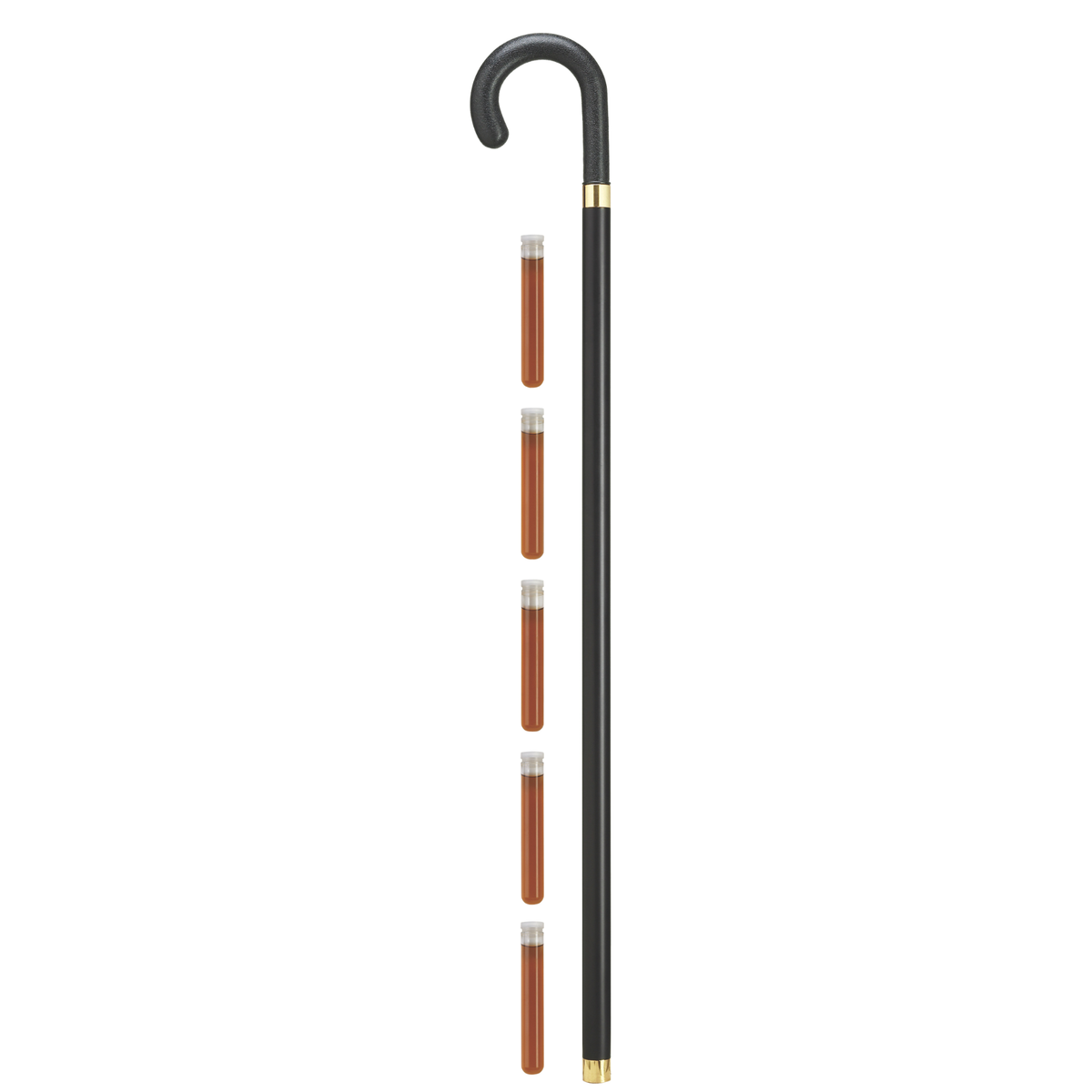 Crook Handle Brandy Bottle Cane - Tophatter Daily Deals