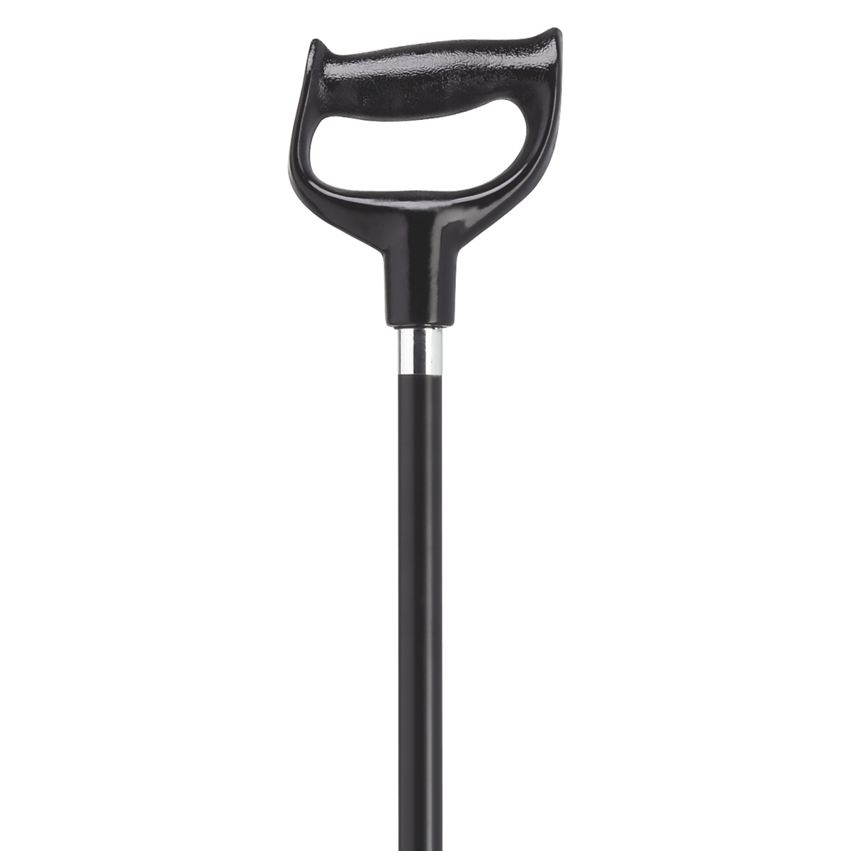 "D" Shaped Orthopedic Walking Cane - Non-Adjustable-Black - Tophatter Daily Deals