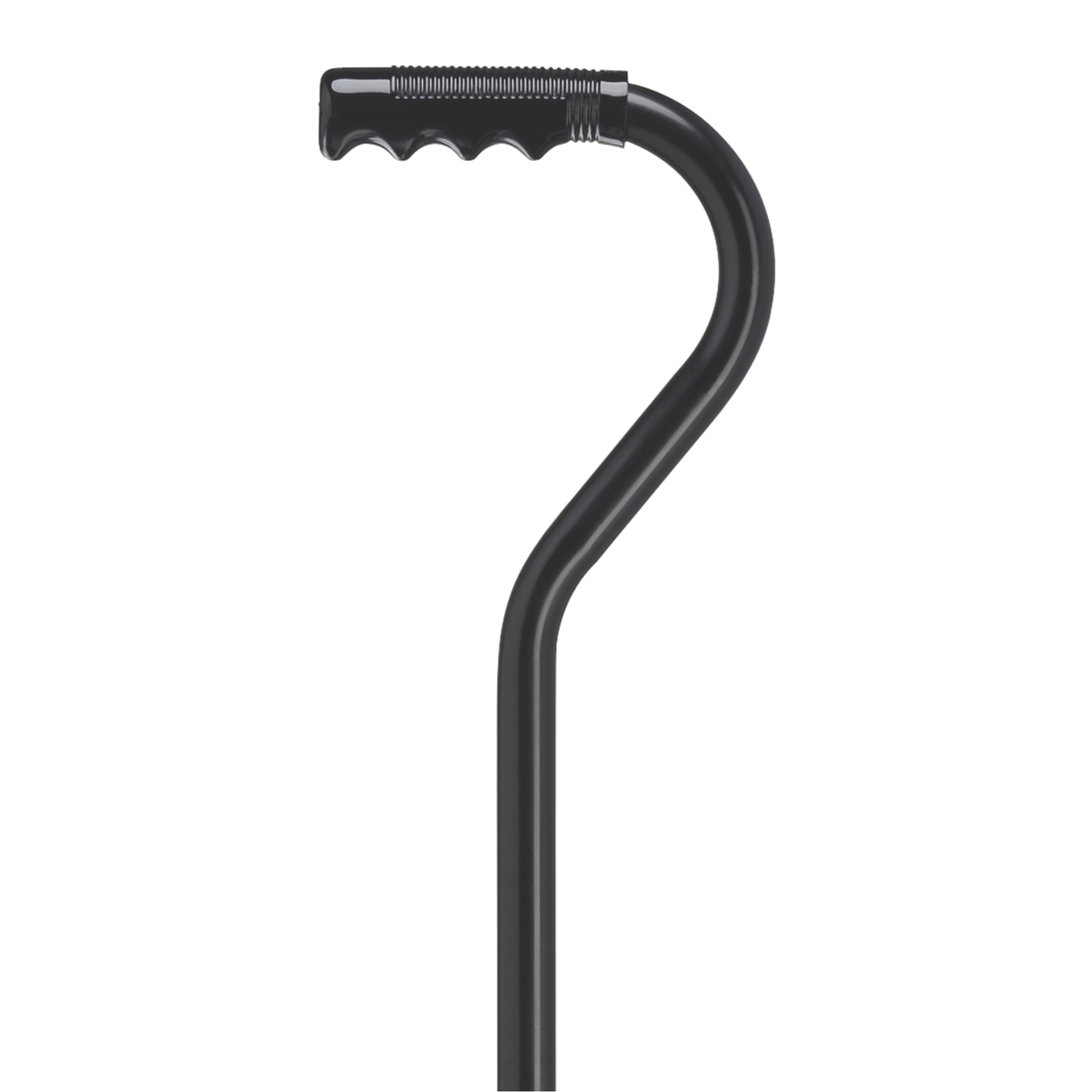 Adjustable Black Aluminum Cane with Comfort Grip & Anti-Rattle Cap - Tophatter Daily Deals